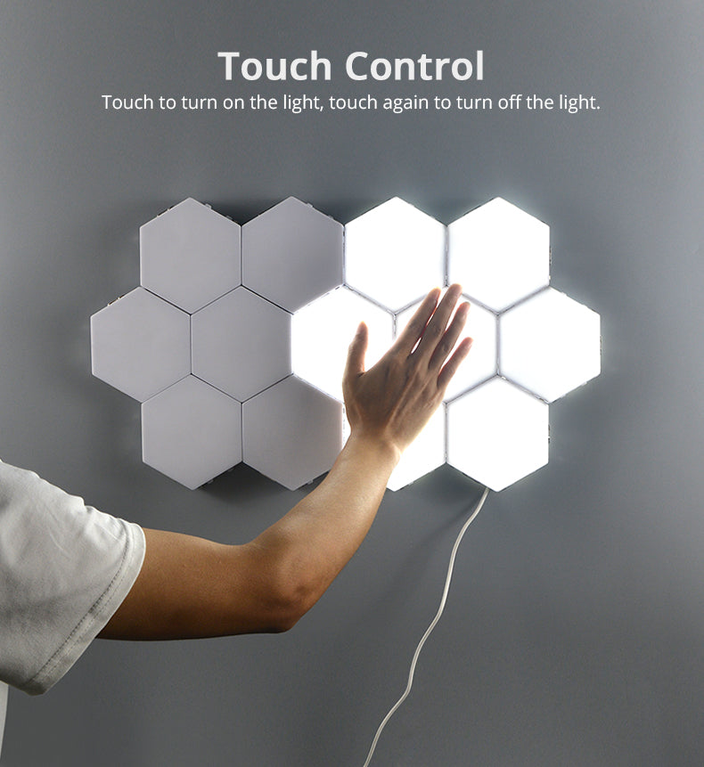 Magnetic Touch Sensitive Lights - Hexagons Modular